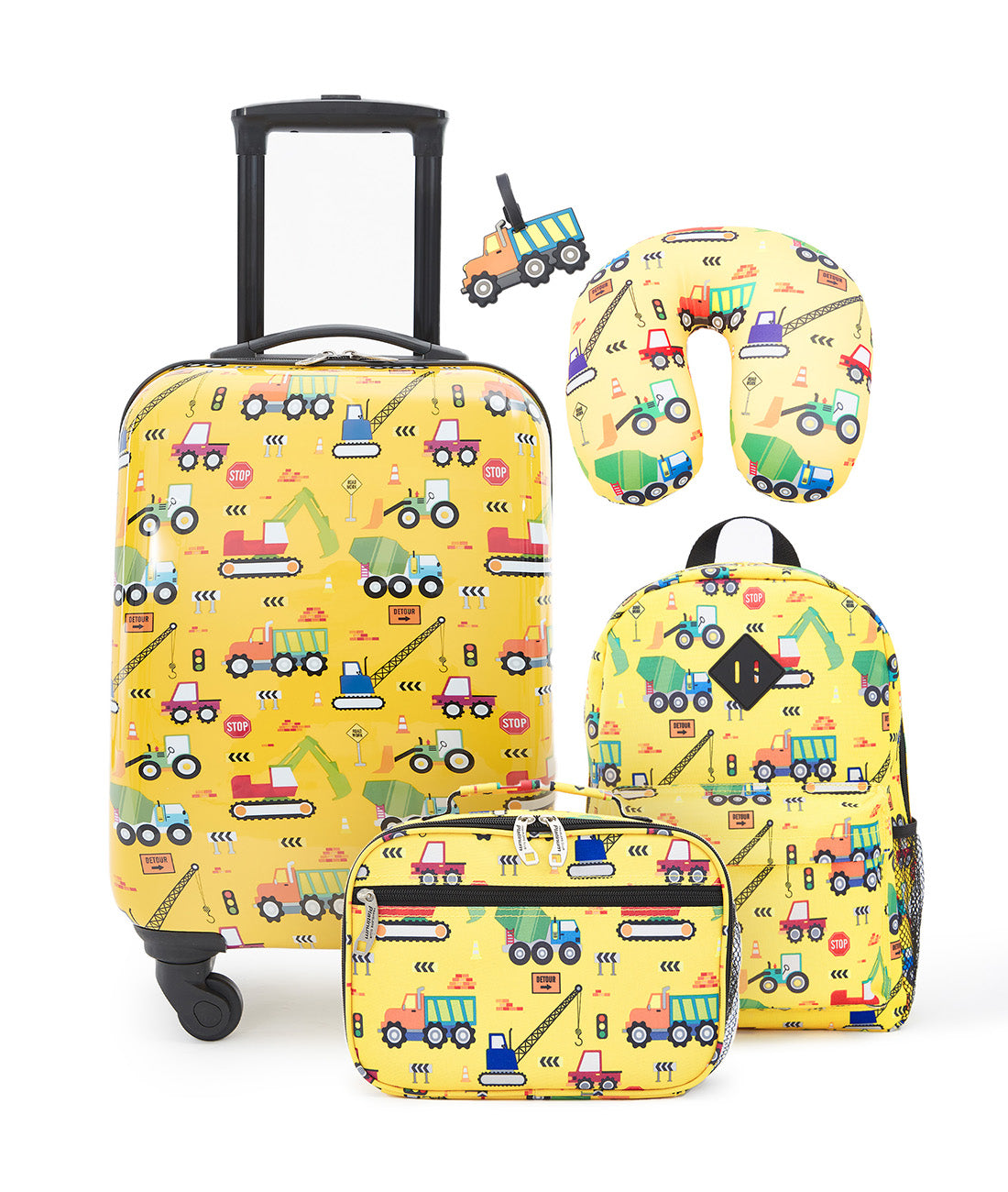 Travelers Club 5 Piece Kids' Luggage Set, Thumbprint Heart