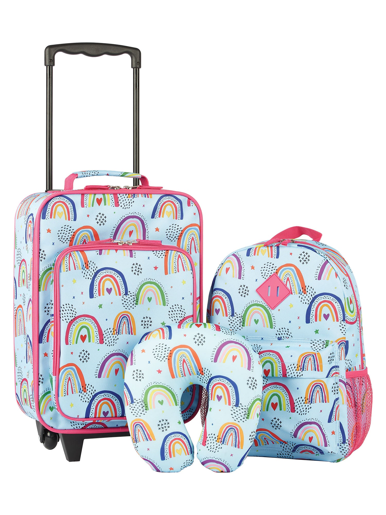 16 Inch Travel Luggage Suitcase for girls carry-on Rolling Suitcase for  boys Rainbow Kids trolley bags Soft Wheeled Suitcase